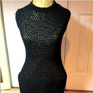 CHANEL knit black dress